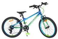 Volare Chrome Kinderfiets - Jongens - 20 inch - Blauw Groen - 6 versnellingen - Twee handremmen
