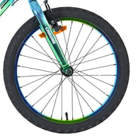 Volare Chrome Kinderfiets - Jongens - 20 inch - Blauw Groen - 6 versnellingen - Twee handremmen