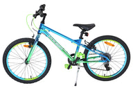 Volare Chrome Kinderfiets - Jongens - 20 inch - Blauw Groen - 6 versnellingen - Twee handremmen