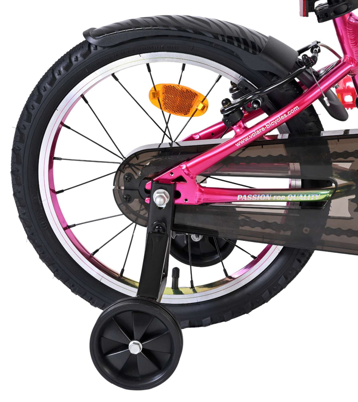 Volare Chrome Kinderfiets - Meisjes - 16 inch - Roze Groen - Twee Handremmen