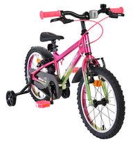 Volare Chrome Kinderfiets - Meisjes - 16 inch - Roze Groen - Twee Handremmen