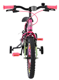 Volare Chrome Kinderfiets - Meisjes - 16 inch - Roze Groen - Twee Handremmen