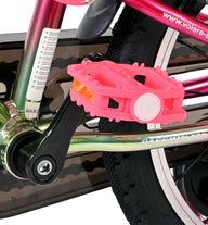 Volare Chrome Kinderfiets - Meisjes - 16 inch - Roze Groen - Twee Handremmen