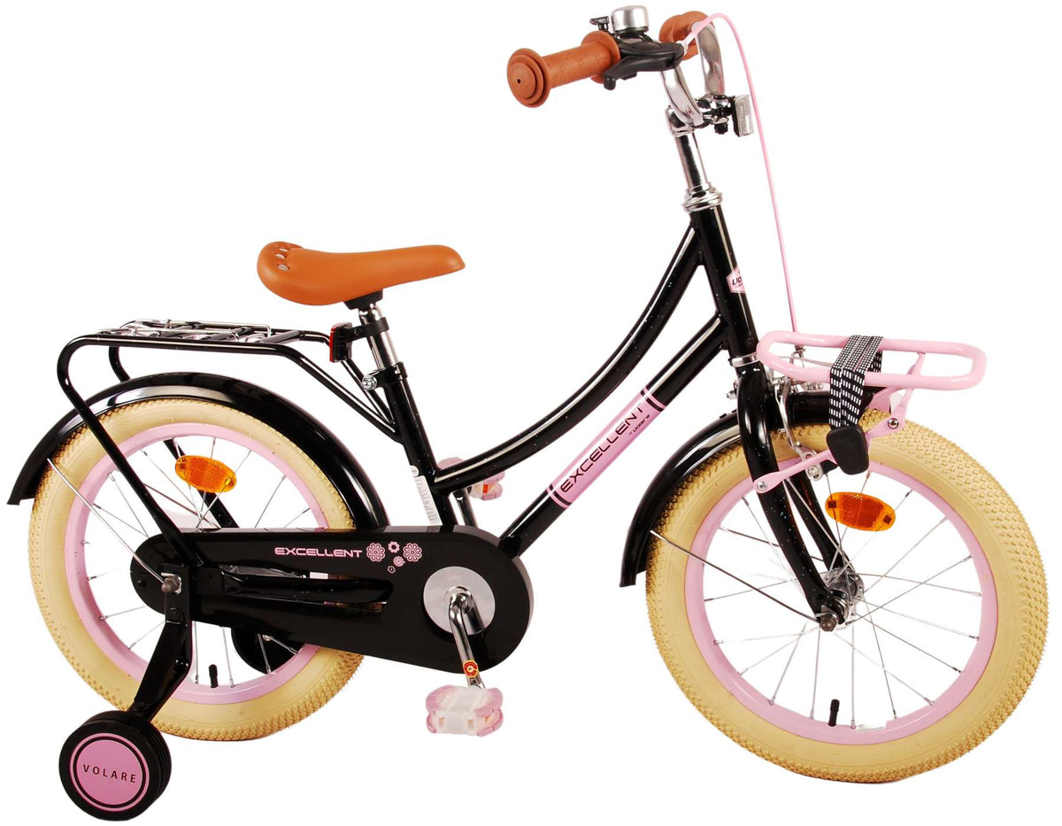 Volare Excellent Kinderfiets - Meisjes - 16 inch - Zwart