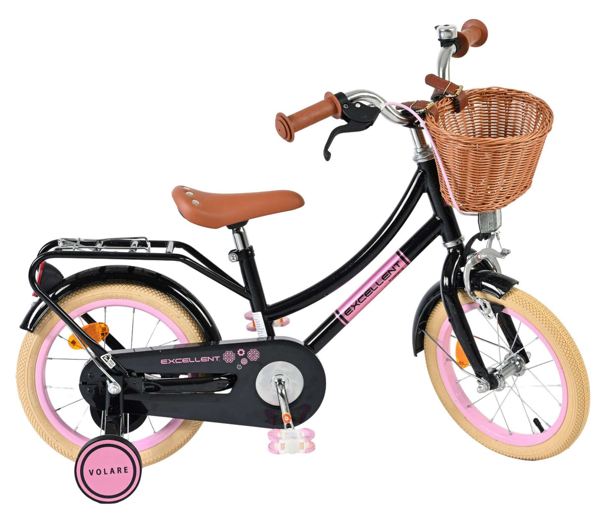 Volare Excellent Kinderfiets - Meisjes - 14 inch - Zwart