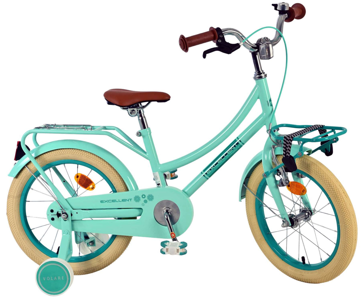 Volare Excellent Kinderfiets - Meisjes - 16 inch - Groen - 95% afgemonteerd