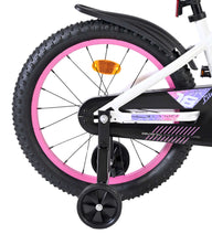 Volare Lily Kinderfiets - Meisjes - 18 inch - Wit Roze Paars - Twee handremmen