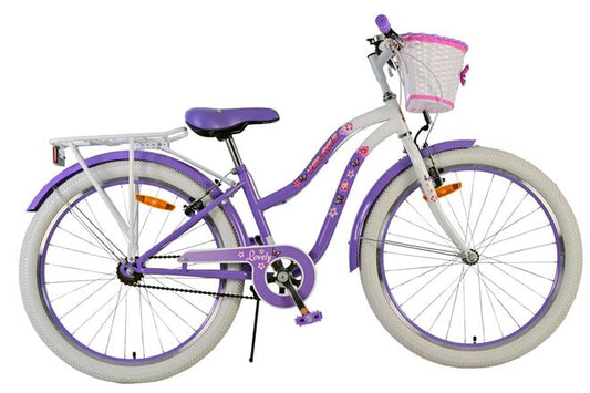 Volare Lovely Kinderfiets - Meisjes - 24 inch - Paars - Twee handremmen