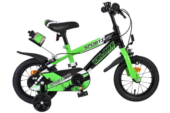 Volare Sportivo Kinderfiets - Jongens - 12 inch - Groen - Twee Handremmen