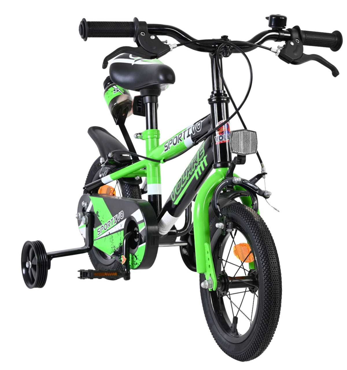 Volare Sportivo Kinderfiets - Jongens - 12 inch - Groen - Twee Handremmen