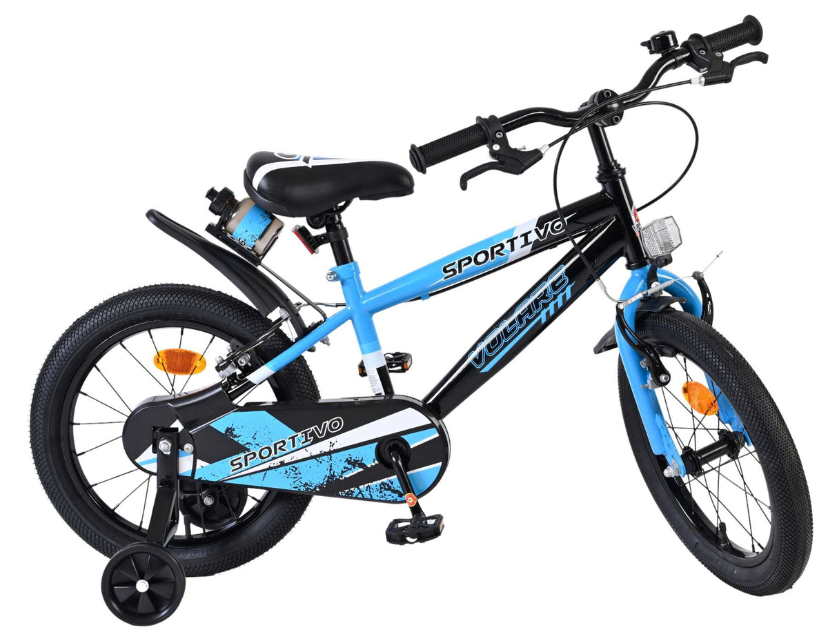 Volare Sportivo Kinderfiets - Jongens - 16 inch - Blauw - Twee Handremmen