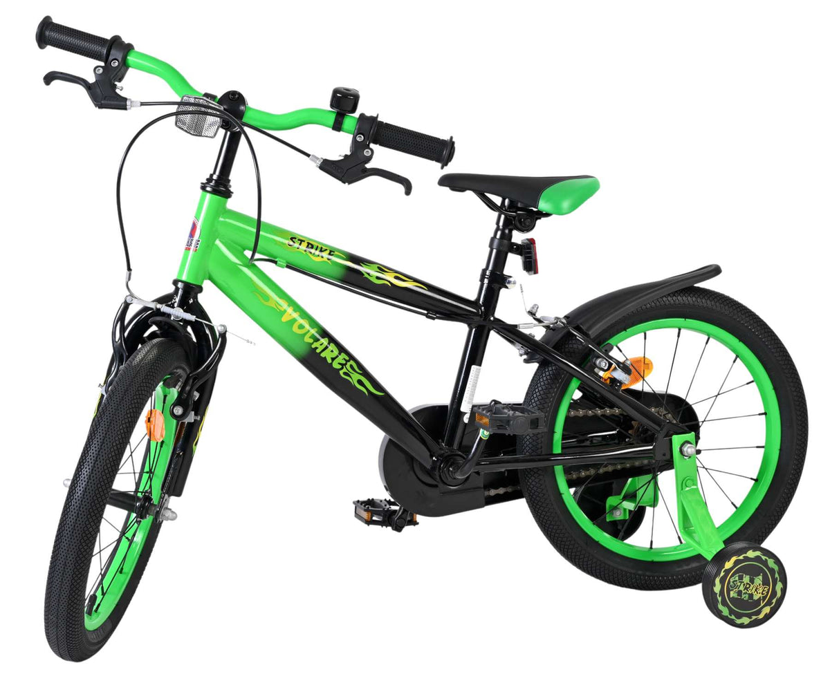 Volare Strike Kinderfiets - Jongens - 16 inch - Groen - Twee Handremmen