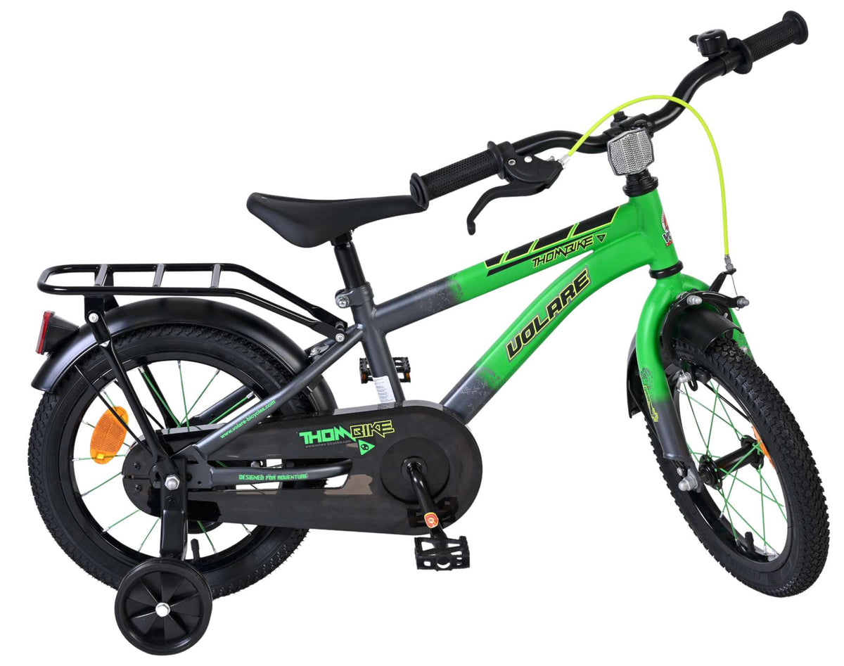Volare Thombike Kinderfiets - Jongens - 14 inch - Groen Grijs