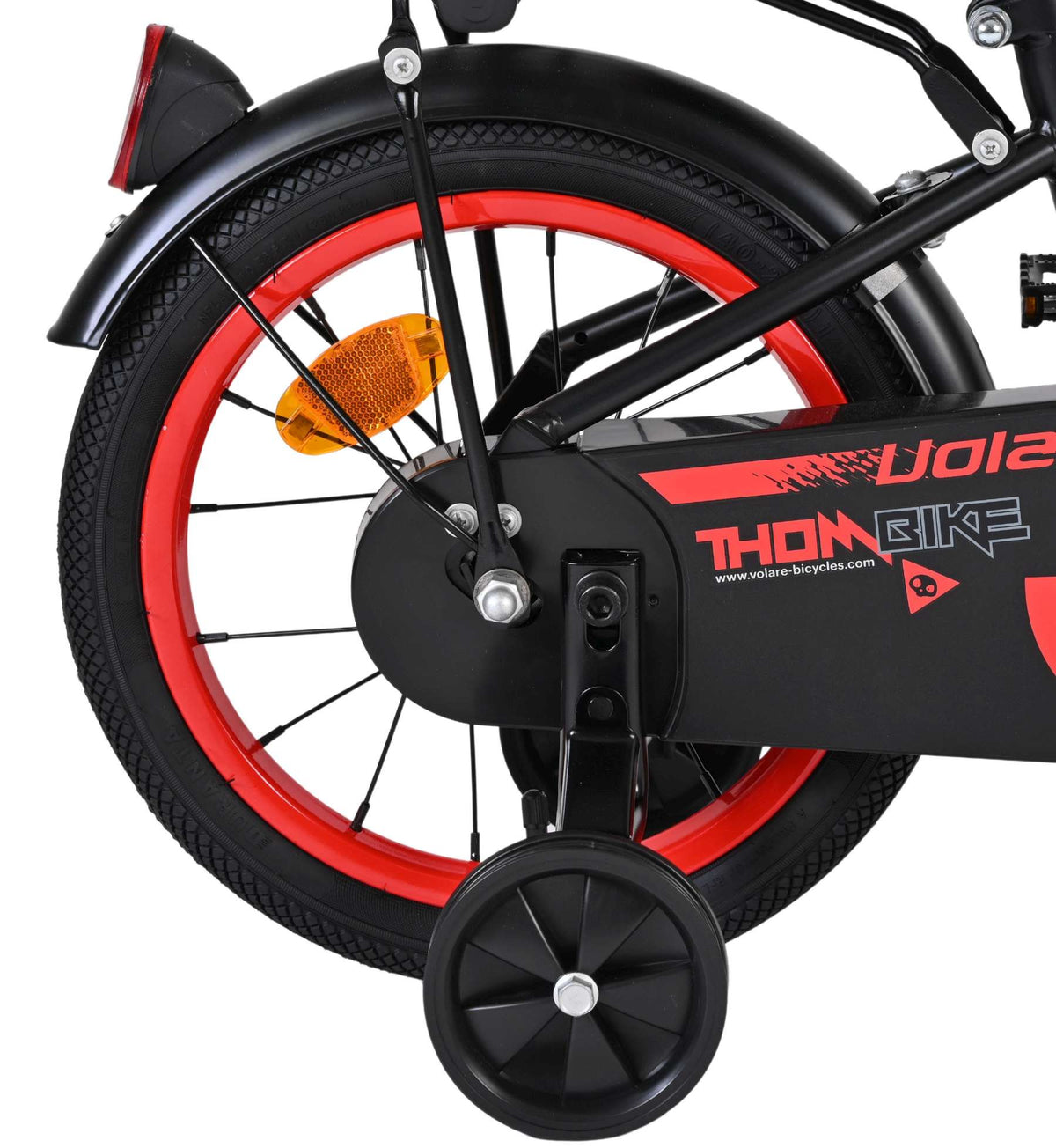 Volare Thombike Kinderfiets - Jongens - 14 inch - Zwart Rood