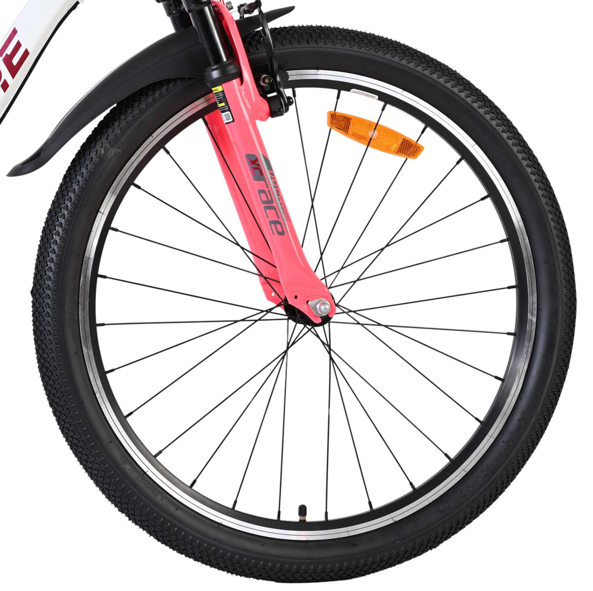 Volare XC Race Kinderfiets - 24 inch - Wit Roze - Shimano Nexus 3