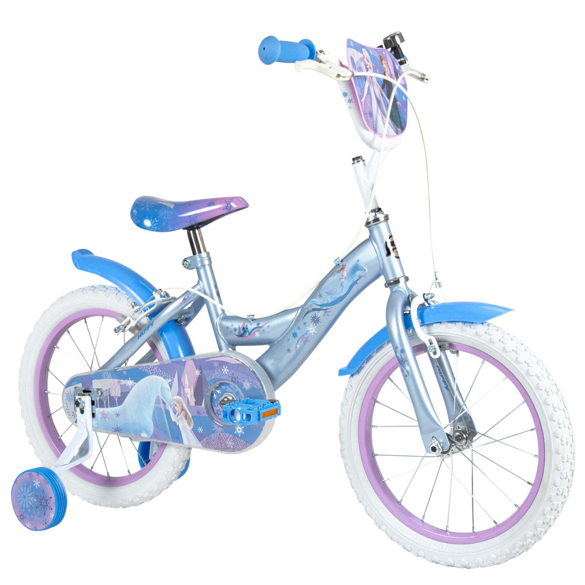 Disney Frozen 2 Kinderfiets - Meisjes - 16 inch - Blauw Paars - Twee handremmen