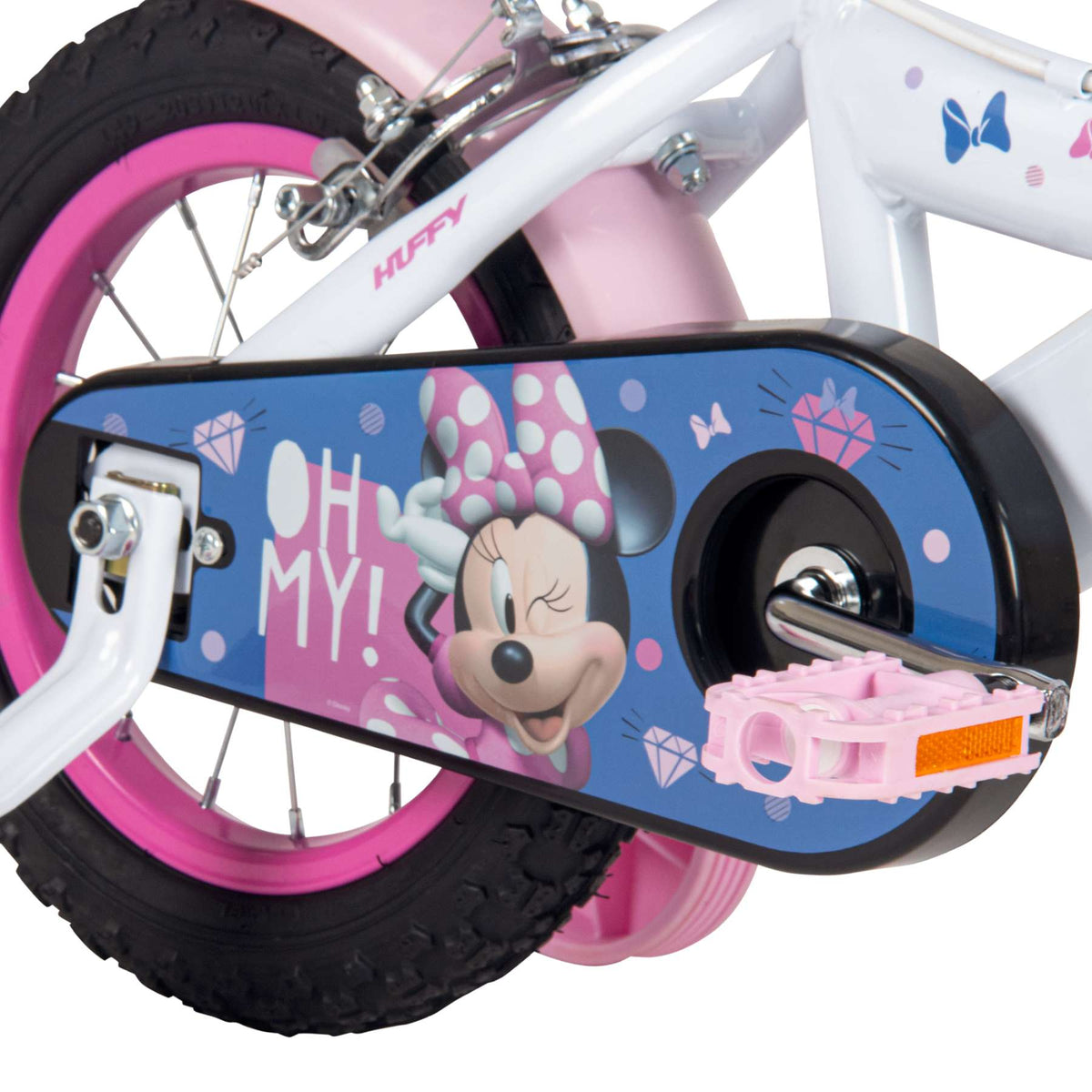 Disney Minnie Kinderfiets - Meisjes - 12 inch - Wit/Roze - Twee handremmen