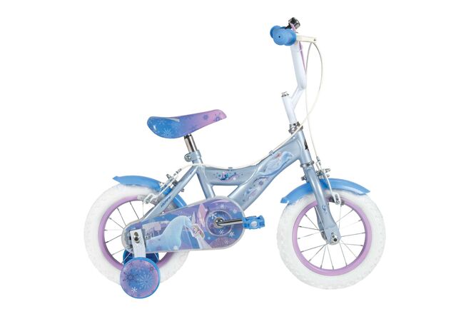 Disney Frozen 2 Kinderfiets - Meisjes - 12 inch - Blauw Paars- Twee handremmen