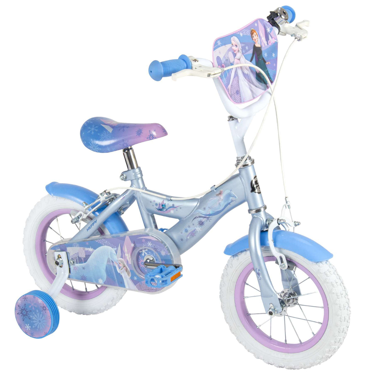 Disney Frozen 2 Kinderfiets - Meisjes - 12 inch - Blauw Paars- Twee handremmen