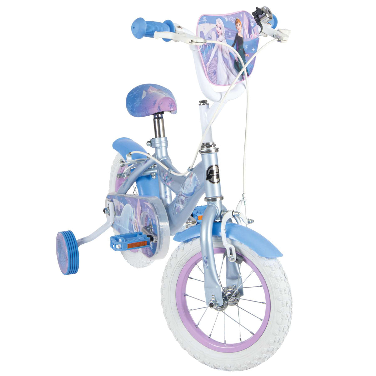 Disney Frozen 2 Kinderfiets - Meisjes - 12 inch - Blauw Paars- Twee handremmen