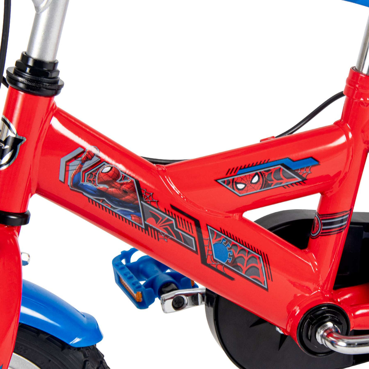 Spider-Man Kinderfiets - Jongens - 12 inch - Rood Blauw - Twee handremmen
