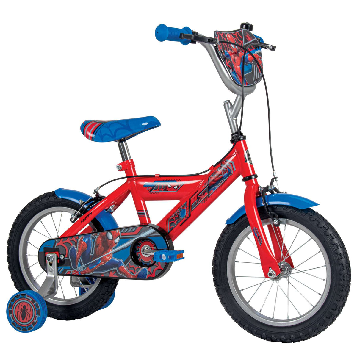 Spider-Man Kinderfiets - Jongens - 14 inch - Blauw Rood - Twee handremmen