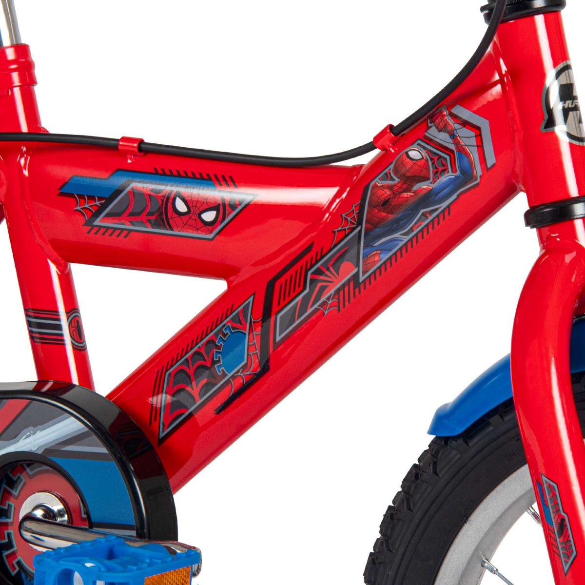 Spider-Man Kinderfiets - Jongens - 14 inch - Blauw Rood - Twee handremmen