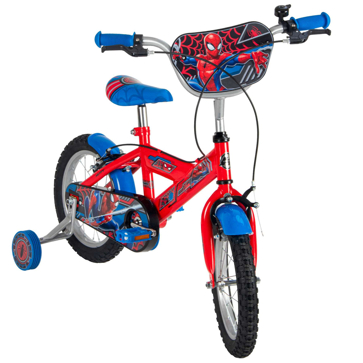 Spider-Man Kinderfiets - Jongens - 14 inch - Blauw Rood - Twee handremmen