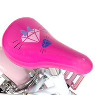 Disney Minnie Kinderfiets - Meisjes - 14 inch - Wit Roze - Twee handremmen