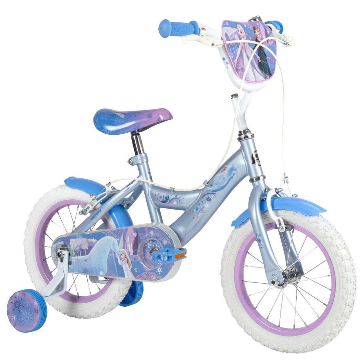 Disney Frozen 2 Kinderfiets - Meisjes - 14 inch - Blauw Paars - Twee handremmen