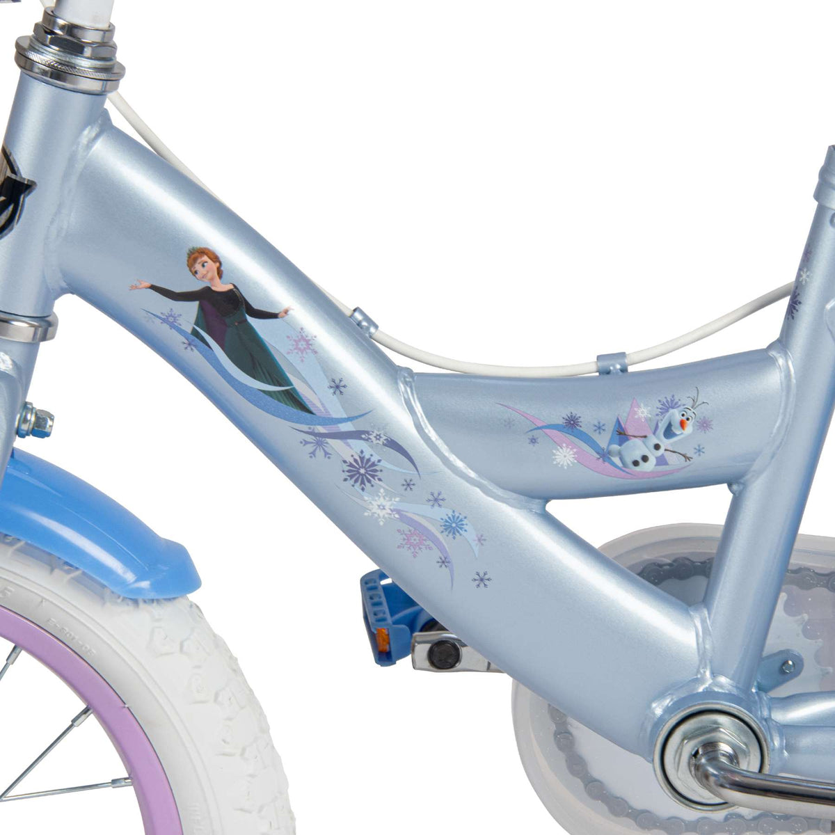 Disney Frozen 2 Kinderfiets - Meisjes - 14 inch - Blauw Paars - Twee handremmen