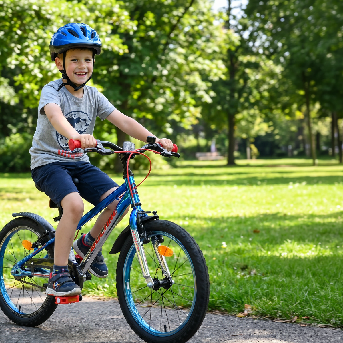 Volare Chrome Kinderfiets - Jongens - 16 inch - Blauw Zilver - Twee Handremmen