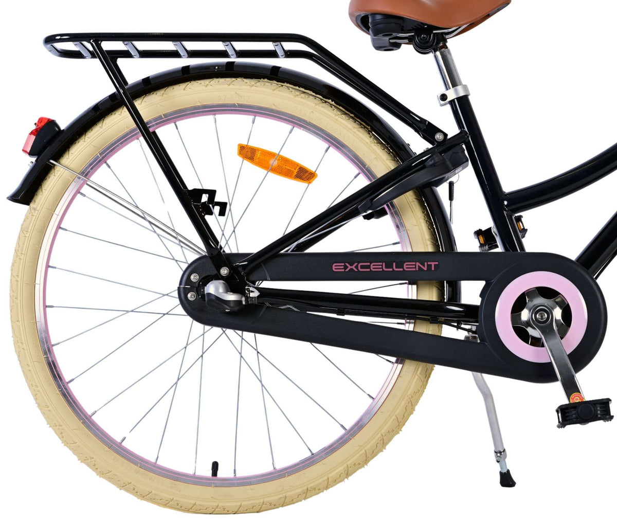 Volare Excellent Kinderfiets - Meisjes - 24 inch - Zwart - Shimano Nexus 3 versnellingen