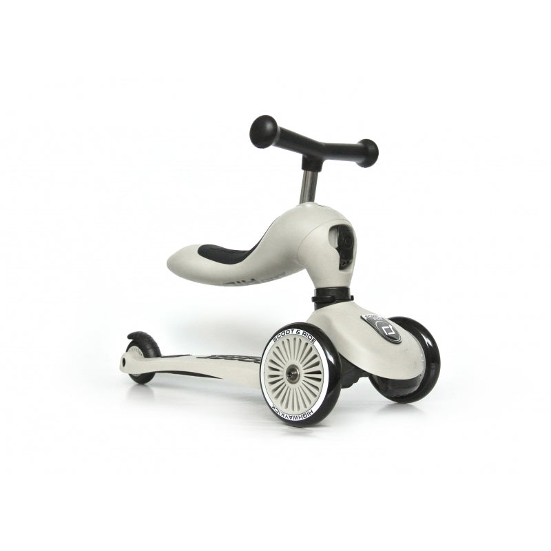 Scoot & Ride Highwaykick 1 Ash als loopfiets met zitting