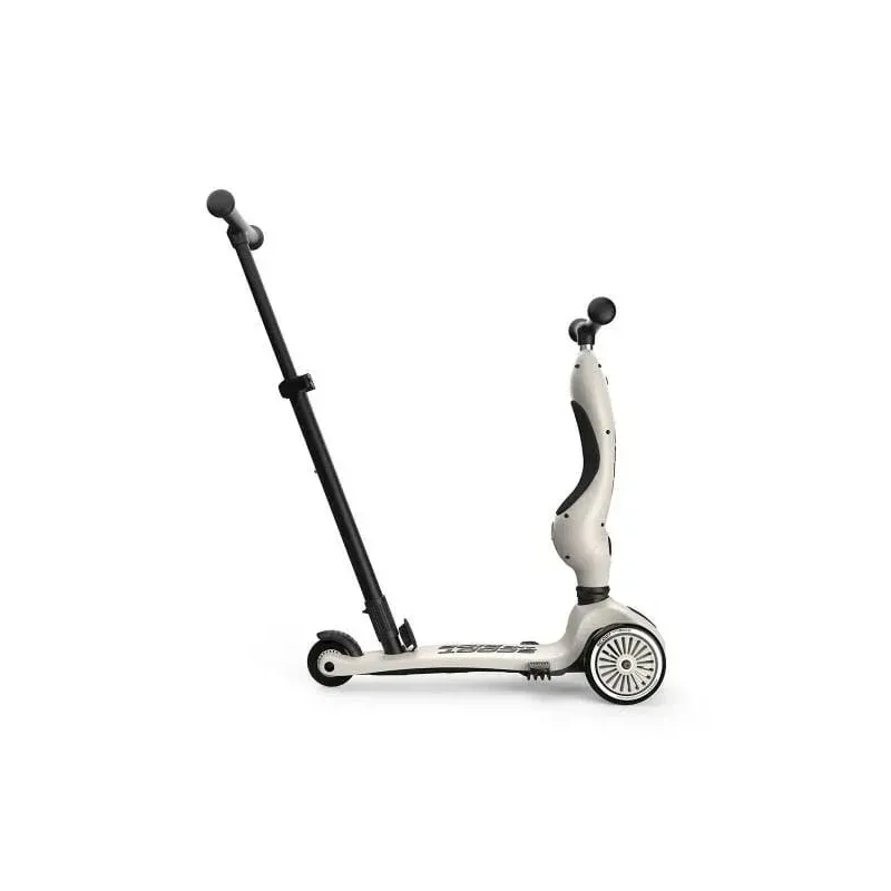 Scoot & Ride Highwaykick 1 Push & Go Ash met verstelbare ouderduwstang