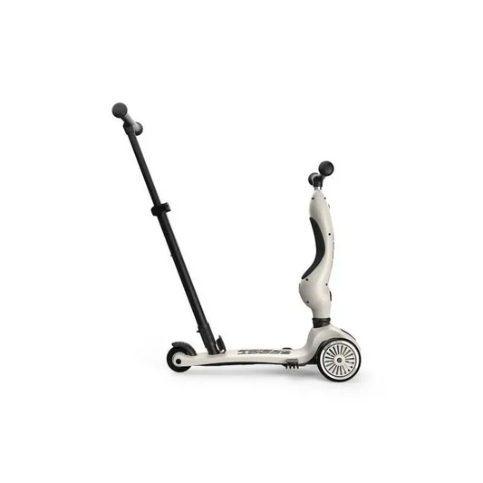Scoot & Ride Highwaykick 1 Push & Go Ash met verstelbare ouderduwstang
