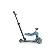 Scoot & Ride Highwaykick 1 Push & Go Steel met verstelbare ouderduwstang