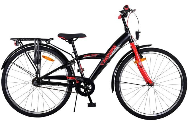 Volare Thombike Kinderfiets - Jongens - 26 inch - Zwart Rood - Nexus 3