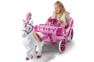 Disney Princess Paard met Koets  - Elektrische Ride-On