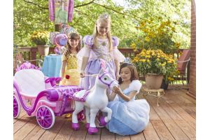 Disney Princess Paard met Koets  - Elektrische Ride-On