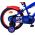 Turbo Crew Kinderfiets - Jongens - 16 inch - Blauw Rood - Twee handremmen