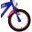 Turbo Crew Kinderfiets - Jongens - 16 inch - Blauw Rood - Twee handremmen