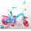 Ocean Kinderfiets - Unisex - 10 inch - Roze Blauw - Doortrapper
