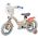 Disney Stitch Kinderfiets - Meisjes - 12 inch - Twee handremmen - Crème Koraal Blauw