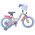 Disney Stitch Kinderfiets - Meisjes - 14 inch - Crème Koraal Blauw - Twee handremmen