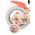 Disney Stitch Kinderfiets - Meisjes - 12 inch - Crème Koraal Blauw
