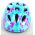 Volare Kinder Fietshelm - XS - Blauw Roze Bloemetjes - 47-51 cm - extra klein model