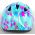 Volare Kinder Fietshelm - XS - Blauw Roze Bloemetjes - 47-51 cm - extra klein model