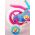 Ocean Kinderfiets - Unisex - 10 inch - Roze Blauw - Doortrapper