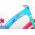 Ocean Kinderfiets - Unisex - 10 inch - Roze Blauw - Doortrapper